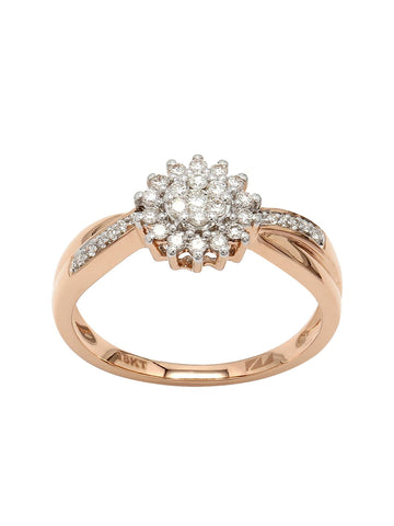 Real Diamond Cluster Ring - STOMBIL TRADE 