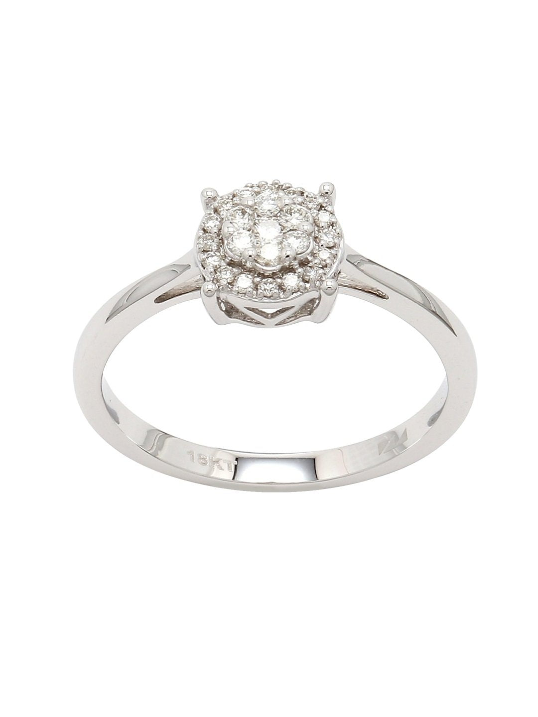 Real Diamond Illussion Cluster Ring - STOMBIL TRADE 