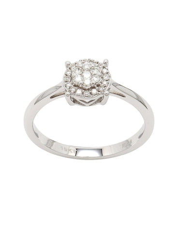 Real Diamond Illussion Cluster Ring - STOMBIL TRADE 