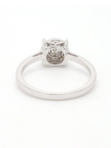 Real Diamond Illussion Cluster Ring - STOMBIL TRADE 