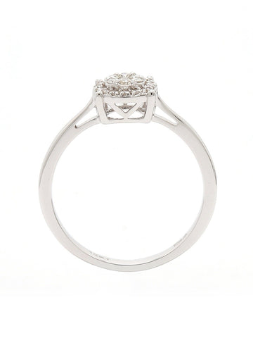 Real Diamond Illussion Cluster Ring - STOMBIL TRADE 