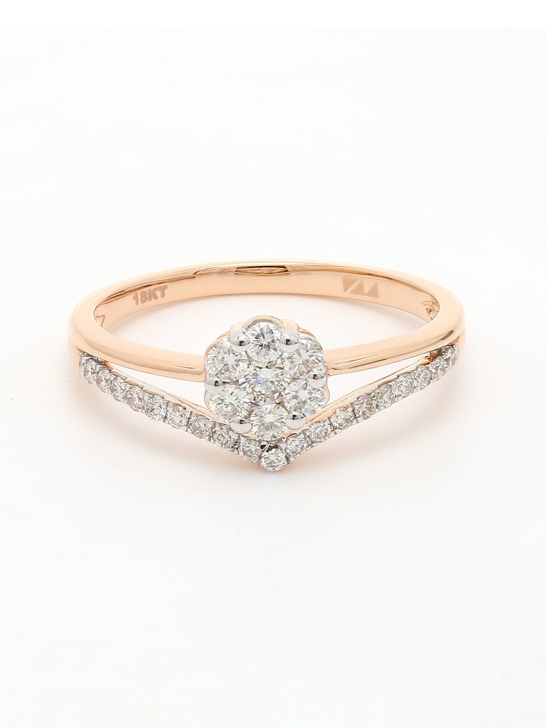 Real Diamond Cluster Ring - STOMBIL TRADE 