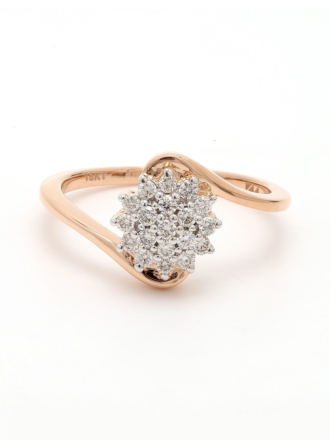 Real Diamond Cluster Ring - STOMBIL TRADE 