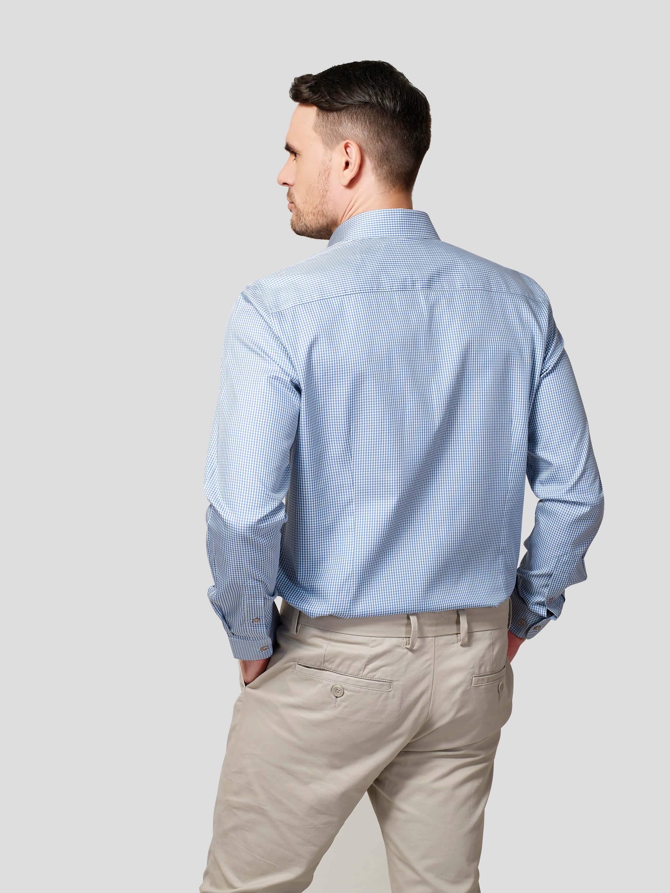Blue Checks Shirt - STOMBIL TRADE