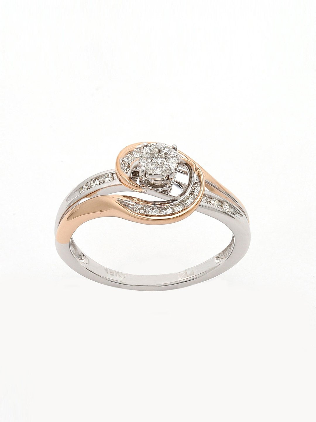 Real Diamond Illussion Cluster Ring - STOMBIL TRADE 