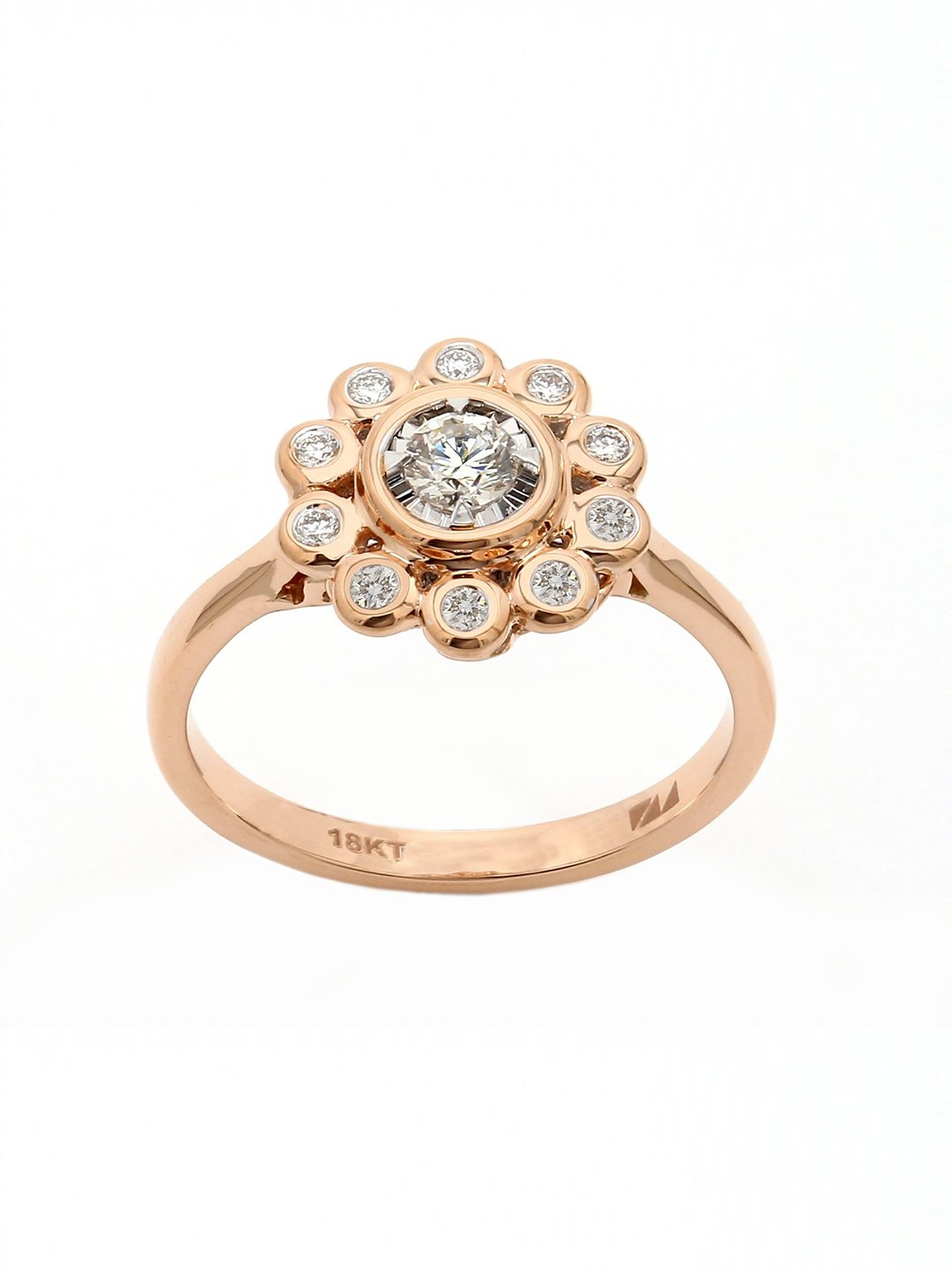 Real Diamond Illussion Solitaire Ring - STOMBIL TRADE 