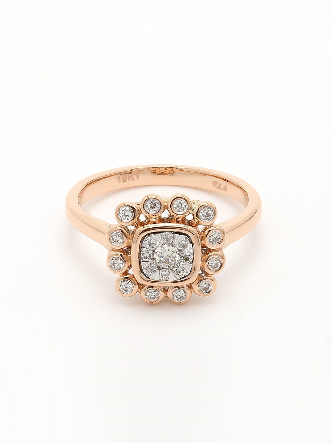 Real Diamond Illussion Cluster Ring - STOMBIL TRADE 