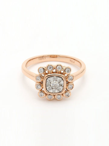 Real Diamond Illussion Cluster Ring - STOMBIL TRADE 