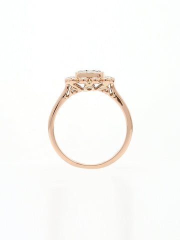 Real Diamond Illussion Cluster Ring - STOMBIL TRADE 