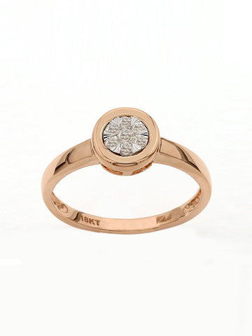 Real Diamond Illussion Cluster Ring - STOMBIL TRADE 