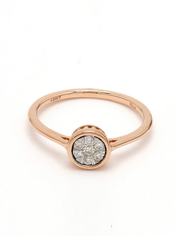 Real Diamond Illussion Cluster Ring - STOMBIL TRADE 