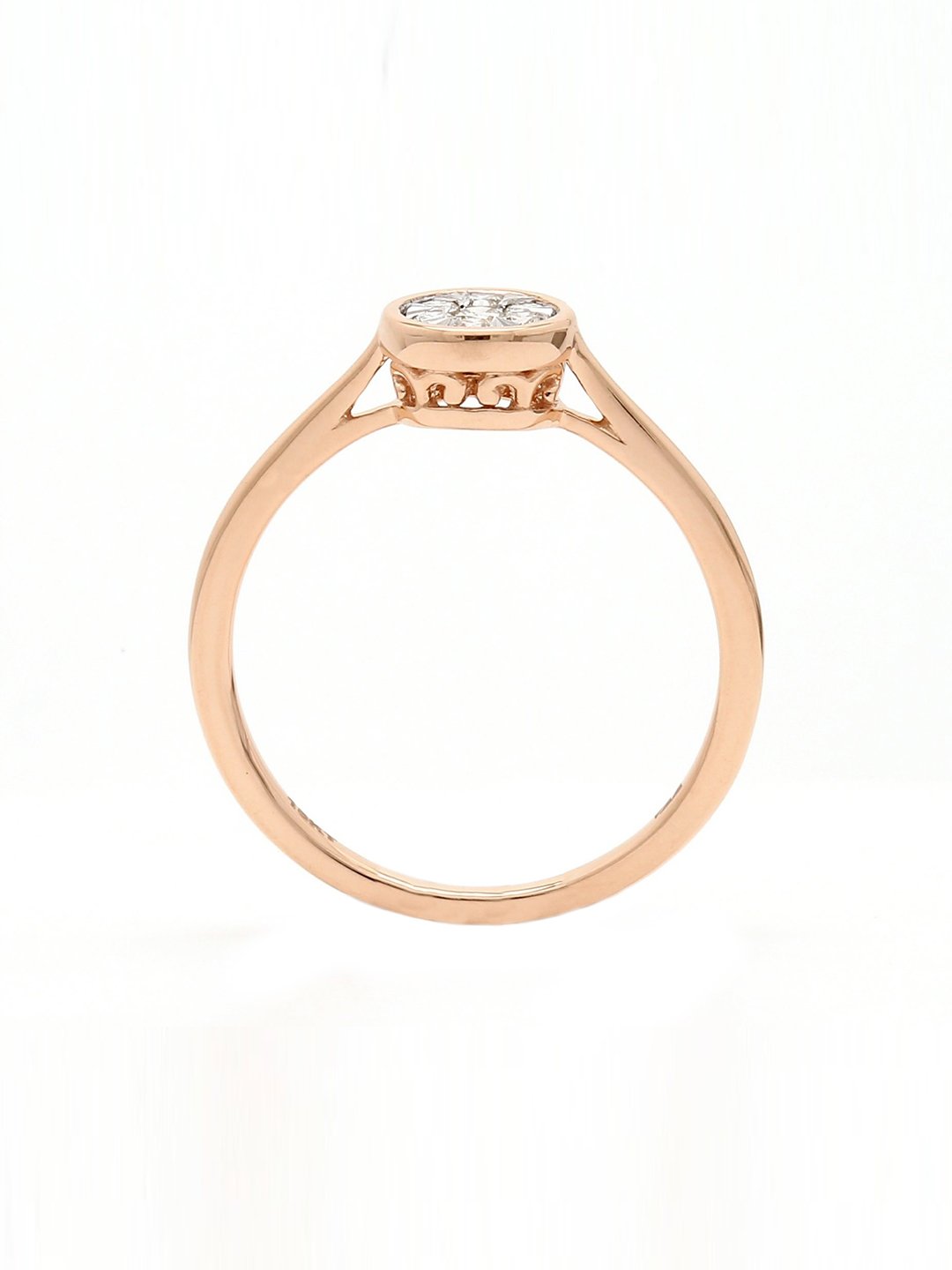 Real Diamond Illussion Cluster Ring - STOMBIL TRADE 