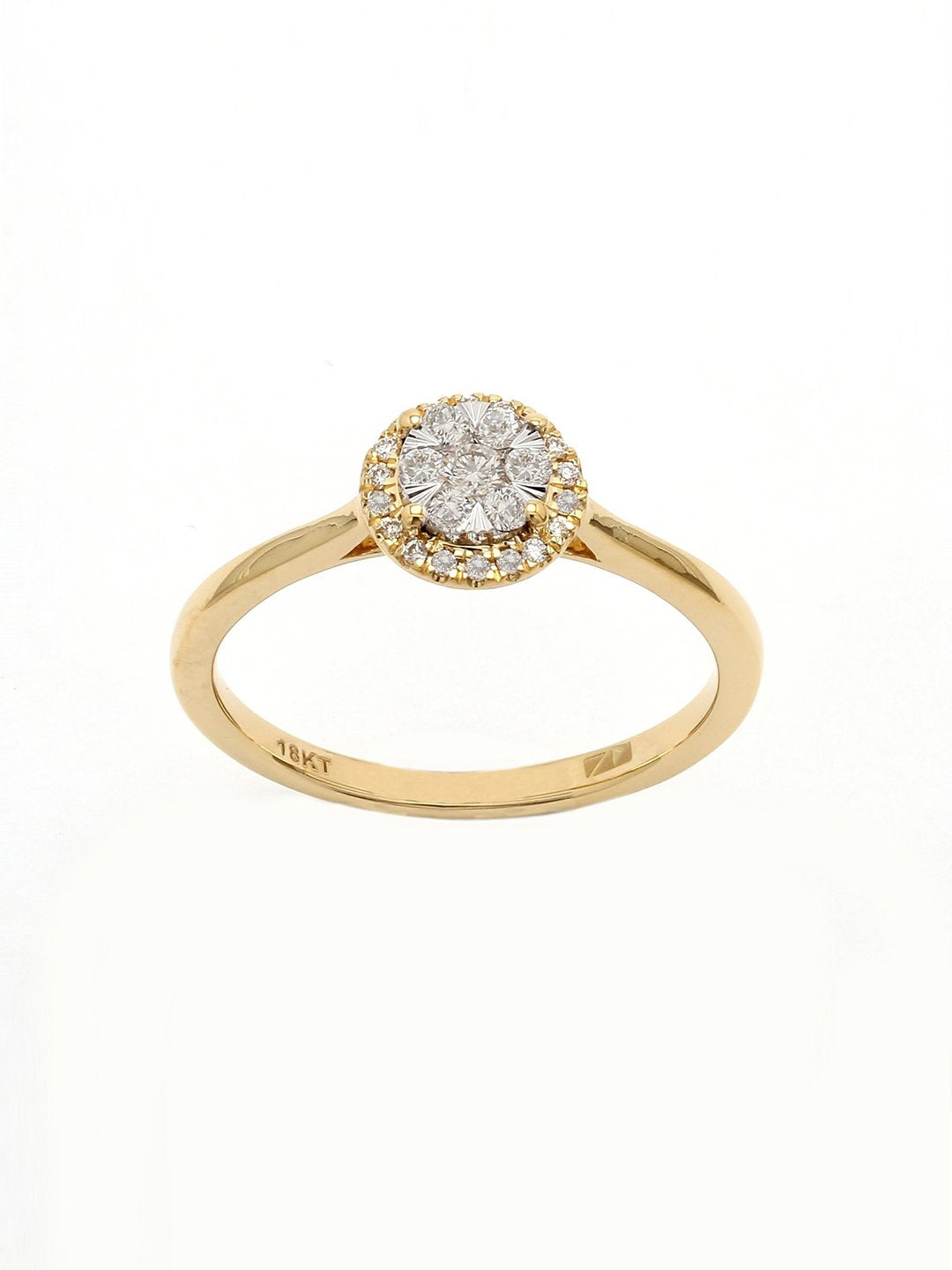 Real Diamond Illussion Cluster Ring - STOMBIL TRADE 