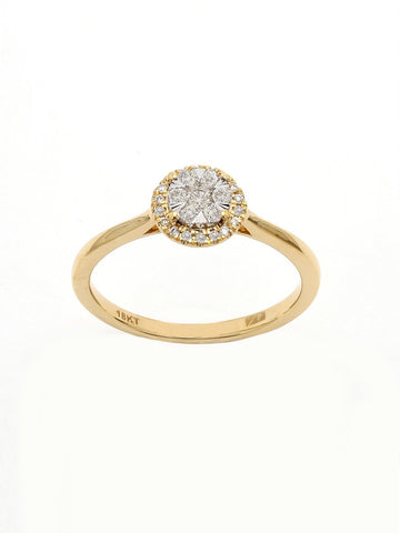 Real Diamond Illussion Cluster Ring - STOMBIL TRADE 
