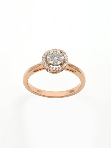 Real Diamond Illussion Cluster Ring - STOMBIL TRADE 