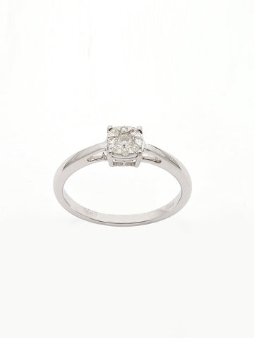 Real Diamond Illussion Cluster Ring - STOMBIL TRADE 