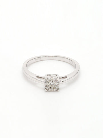 Real Diamond Illussion Cluster Ring - STOMBIL TRADE 