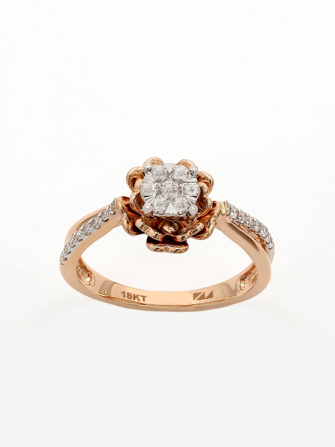 Real Diamond Illussion Cluster Ring - STOMBIL TRADE 