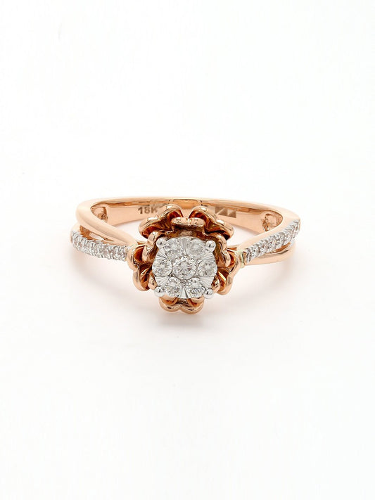 Real Diamond Illussion Cluster Ring - STOMBIL TRADE 