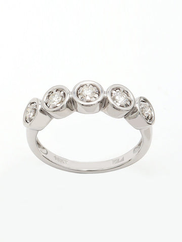 Real Diamond Illussion Solitaire Band Ring - STOMBIL TRADE 