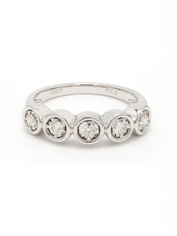 Real Diamond Illussion Solitaire Band Ring - STOMBIL TRADE 