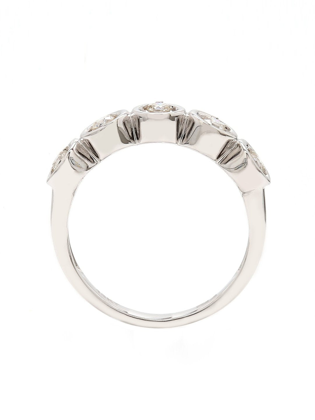 Real Diamond Illussion Solitaire Band Ring - STOMBIL TRADE 