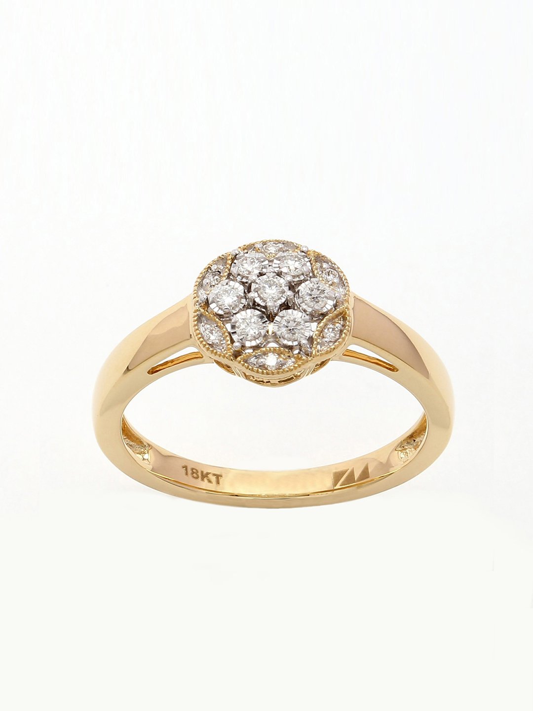 Real Diamond Illussion Cluster Ring - STOMBIL TRADE 