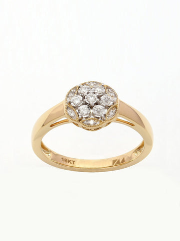 Real Diamond Illussion Cluster Ring - STOMBIL TRADE 