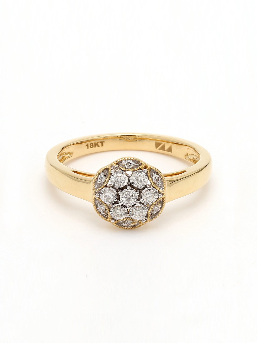 Real Diamond Illussion Cluster Ring - STOMBIL TRADE 