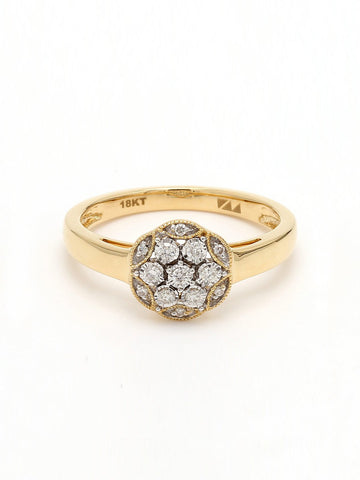 Real Diamond Illussion Cluster Ring - STOMBIL TRADE 