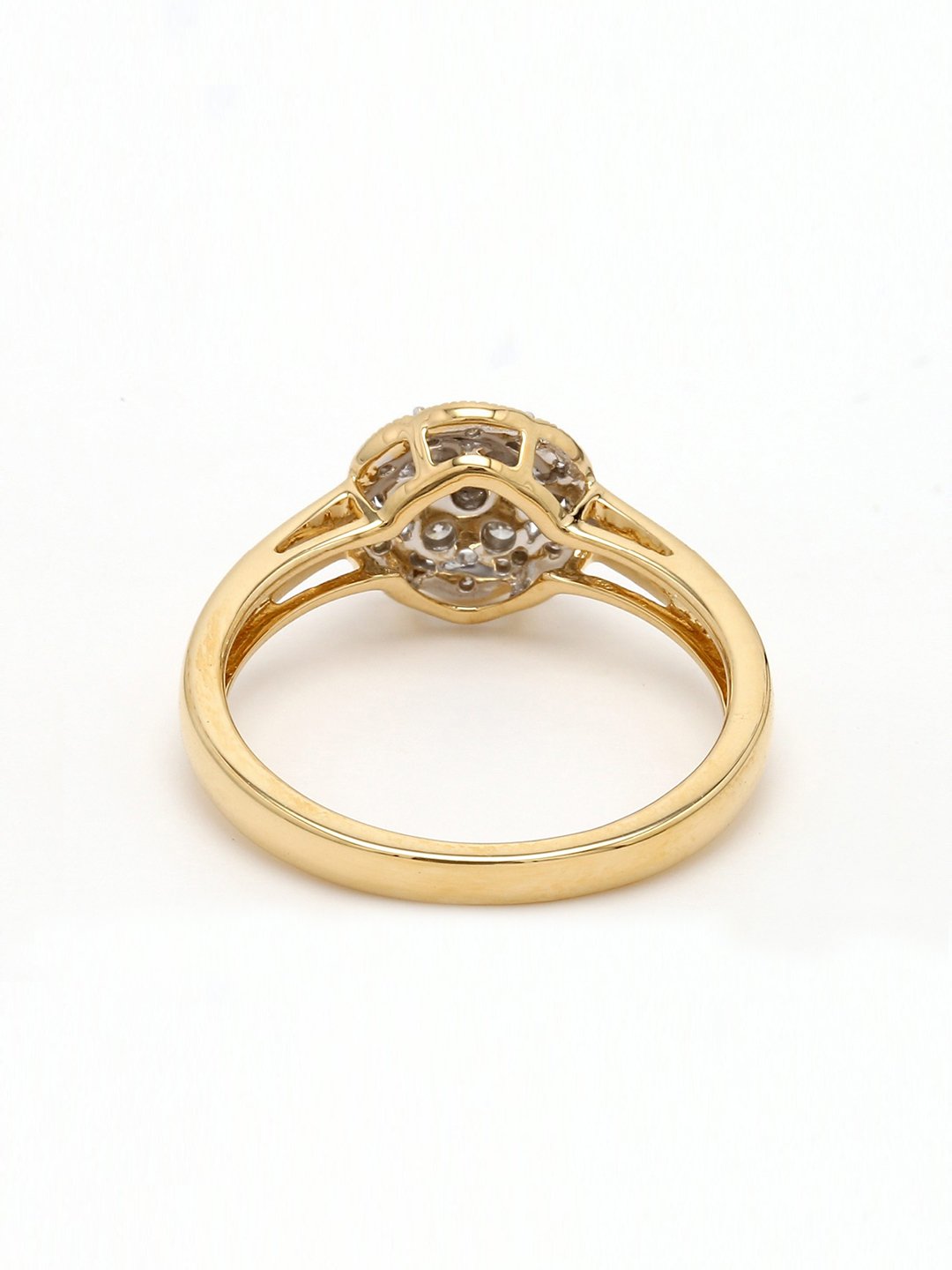 Real Diamond Illussion Cluster Ring - STOMBIL TRADE 