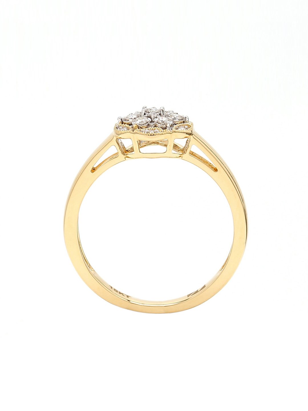 Real Diamond Illussion Cluster Ring - STOMBIL TRADE 