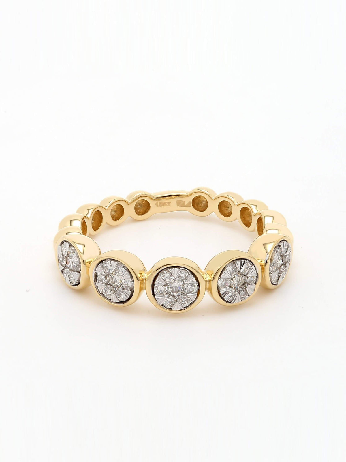 Real Diamond Illussion Cluster Band Ring - STOMBIL TRADE 