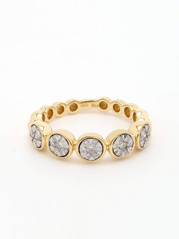 Real Diamond Illussion Cluster Band Ring - STOMBIL TRADE 