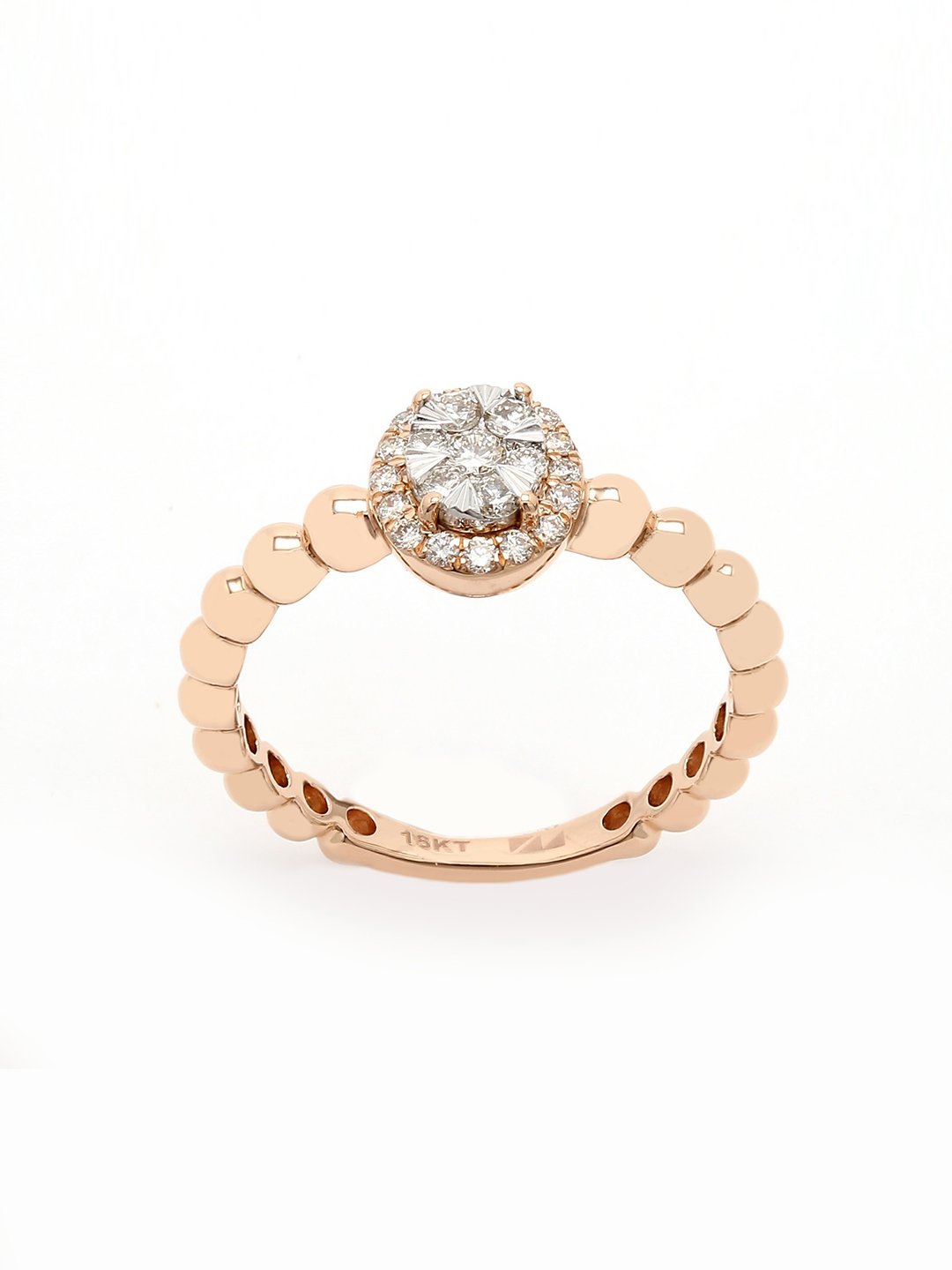 Real Diamond Illussion Cluster Ring - STOMBIL TRADE 
