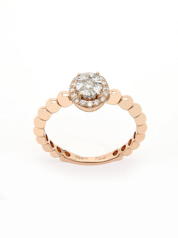 Real Diamond Illussion Cluster Ring - STOMBIL TRADE 