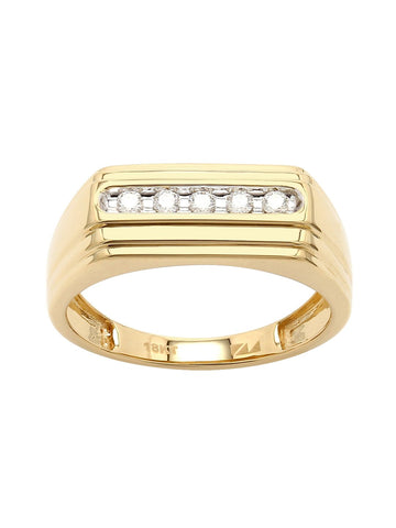 Real Diamond Mens Band Ring - STOMBIL TRADE 