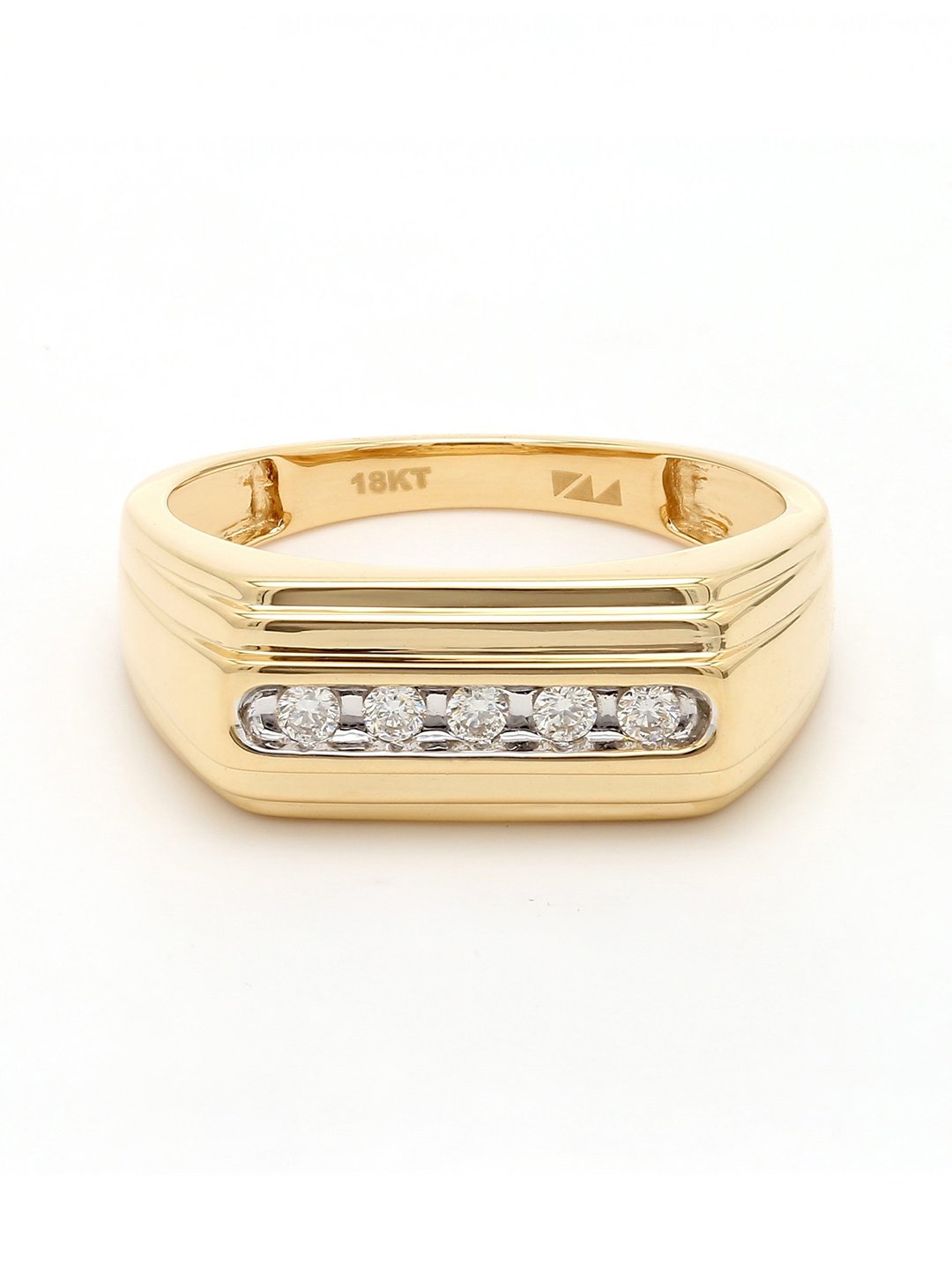 Real Diamond Mens Band Ring - STOMBIL TRADE 