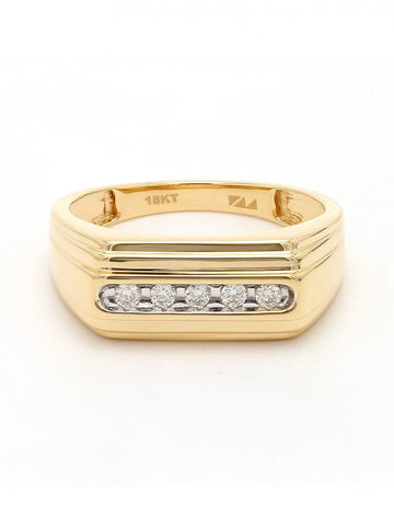 Real Diamond Mens Band Ring - STOMBIL TRADE 