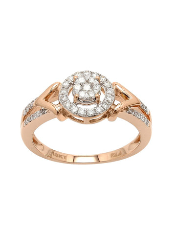 Real Diamond Illussion Cluster Ring - STOMBIL TRADE 