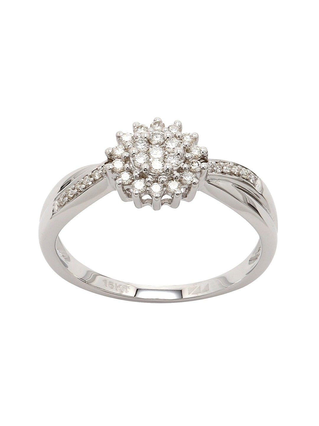 Real Diamond Cluster Ring - STOMBIL TRADE 