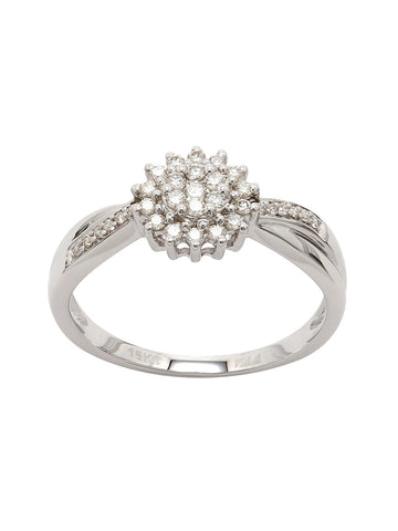 Real Diamond Cluster Ring - STOMBIL TRADE 