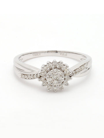Real Diamond Cluster Ring - STOMBIL TRADE 