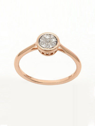 Real Diamond Illussion Cluster Ring - STOMBIL TRADE 