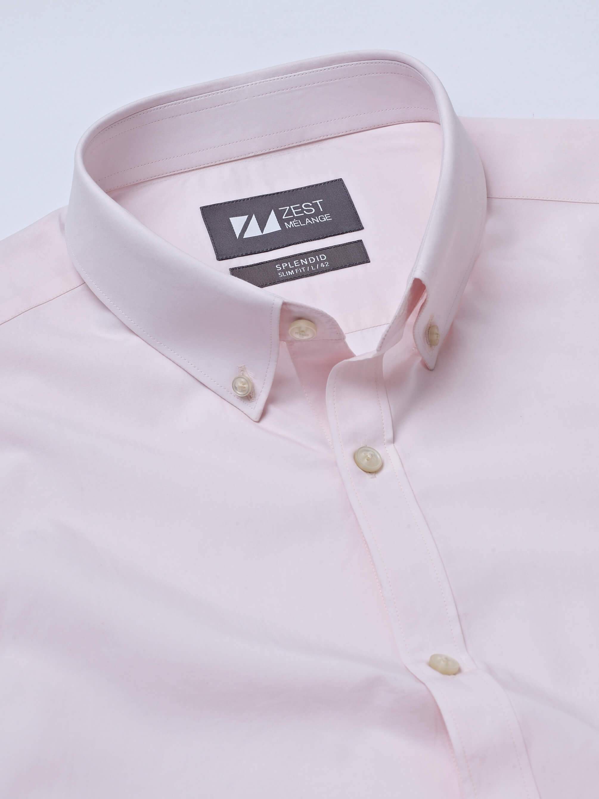 Pink Button Down Collar Shirt - STOMBIL TRADE