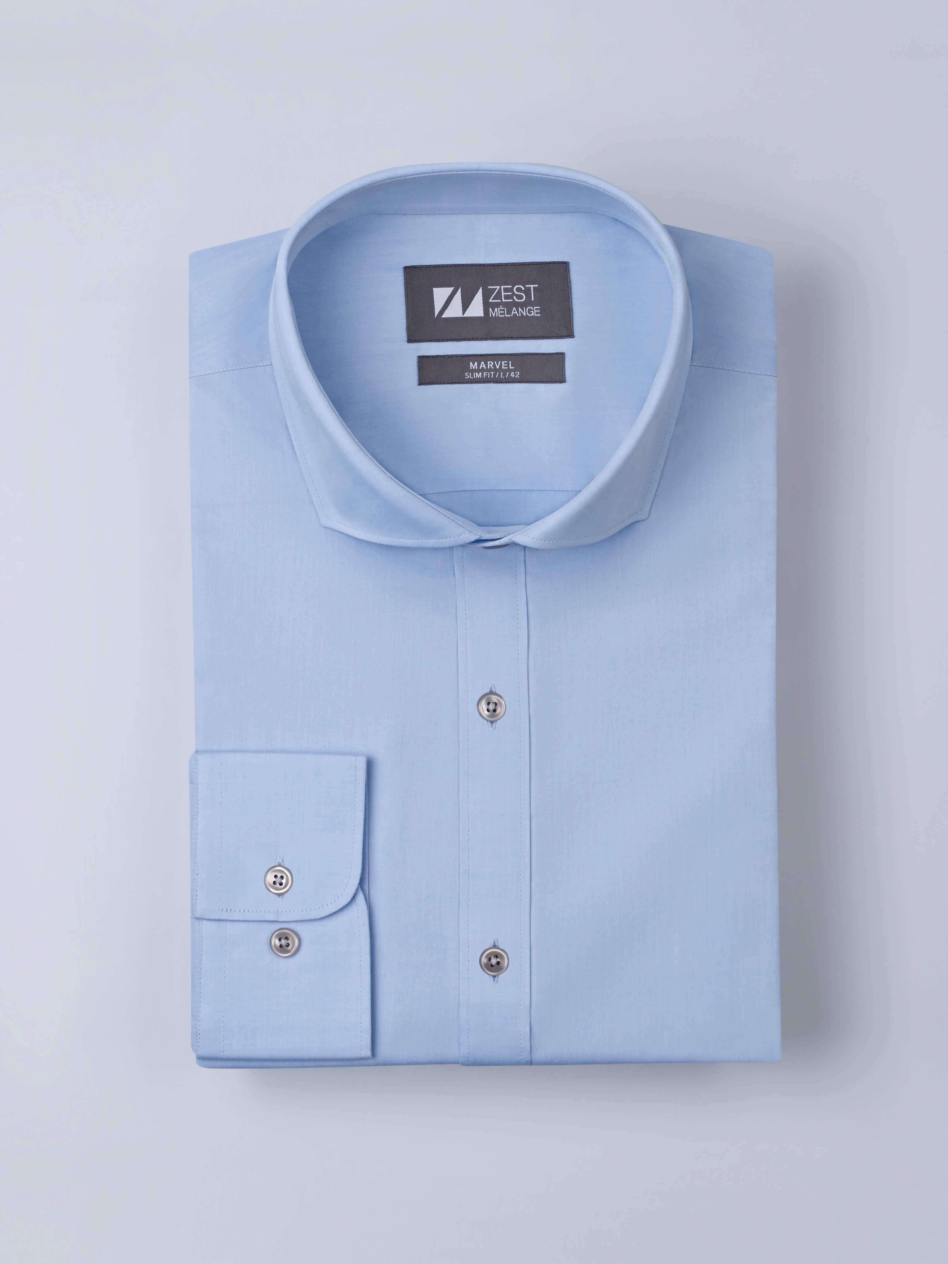 Classic Cut Way Collar Shirt - Zest Mélange