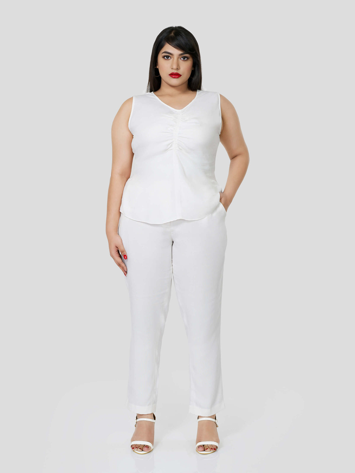 Luminous  Sleeveless Top & Narrow Pants - STOMBIL TRADE 