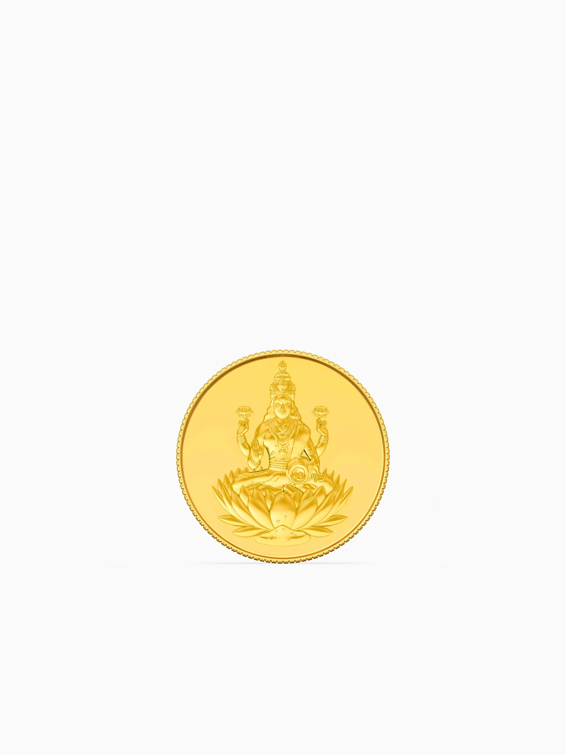 1 Gram 999 Purity Goddess Laxmi Gold Coin - STOMBIL TRADE 