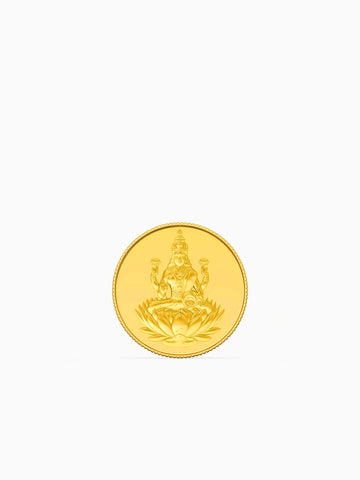 1 Gram 999 Purity Goddess Laxmi Gold Coin - STOMBIL TRADE 