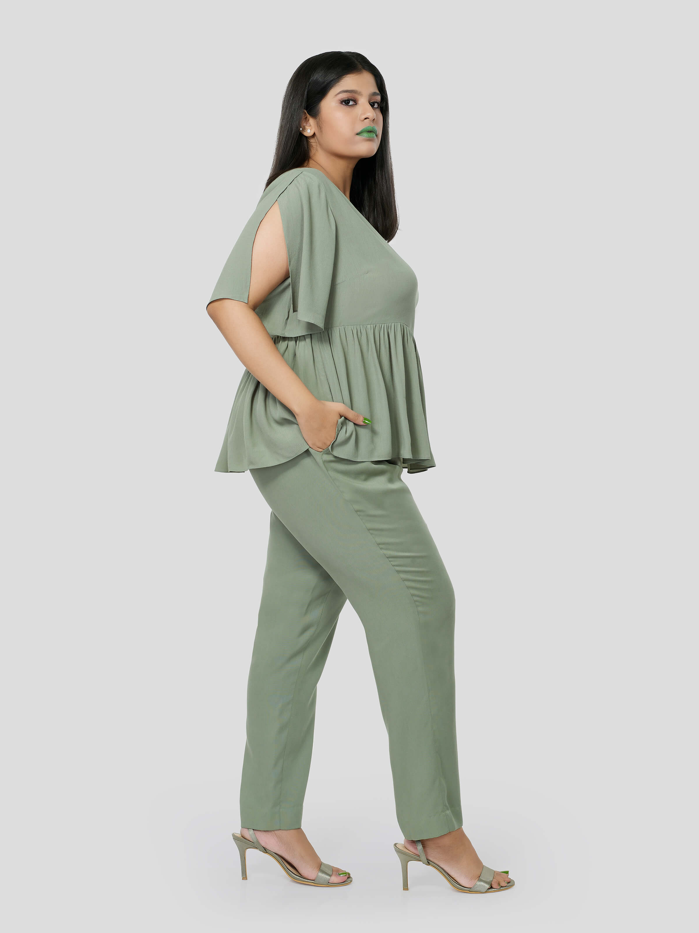 Terrific Harmony  of Flared Top with Narrow Pants - STOMBIL TRADE 